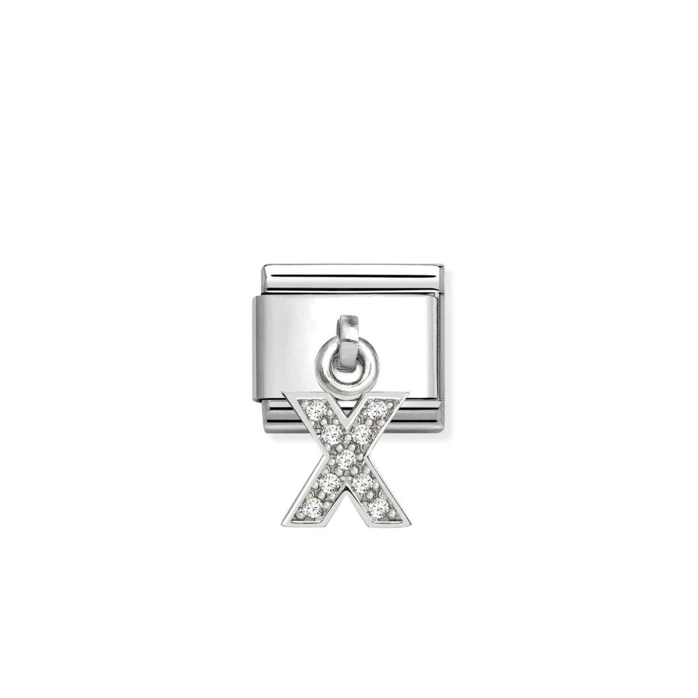 Nomination Silver Composable Classic Letters CZ Steel X Charm Image