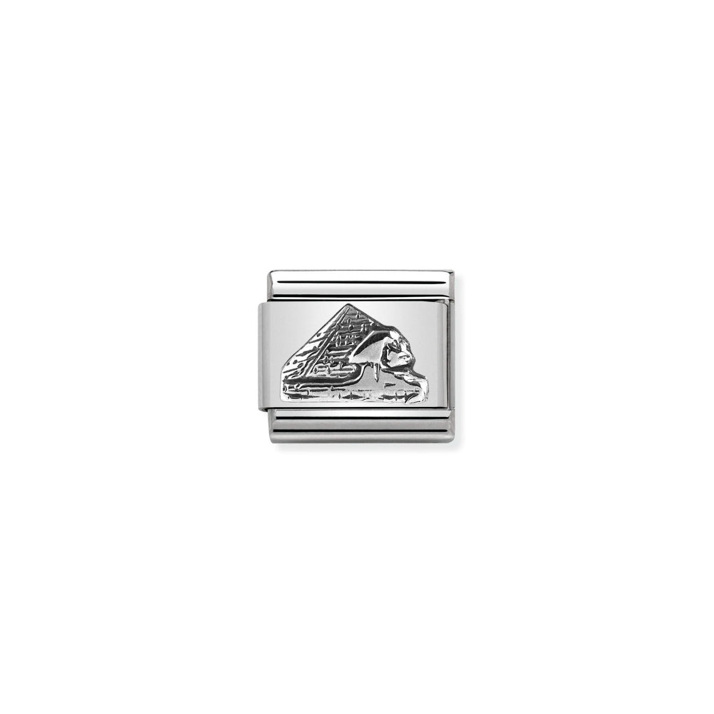 Nomination Silver Composable Classic Monuments Relief Steel and Pyramid Charm Image