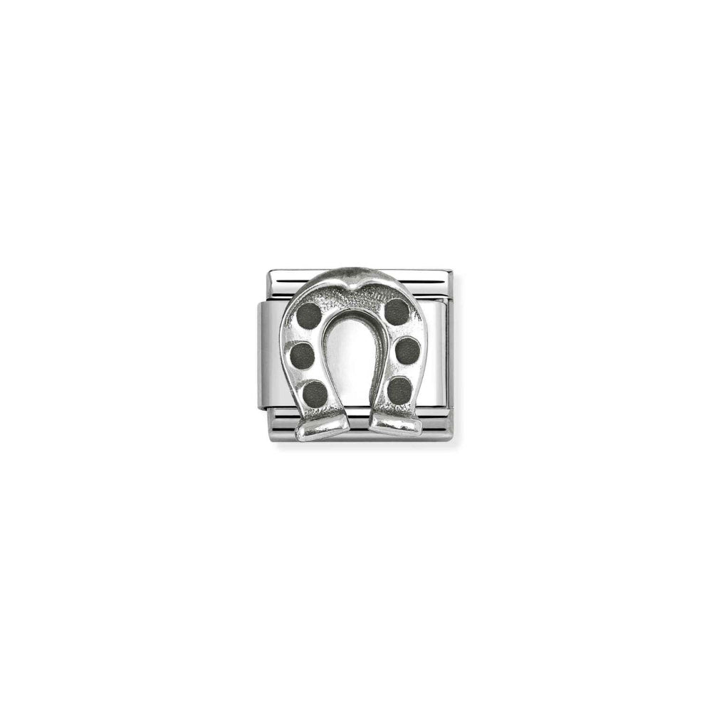 Nomination Silver Composable Classic Oxidized Symbols In St.Steel and Horseshoe 2 Charm Image