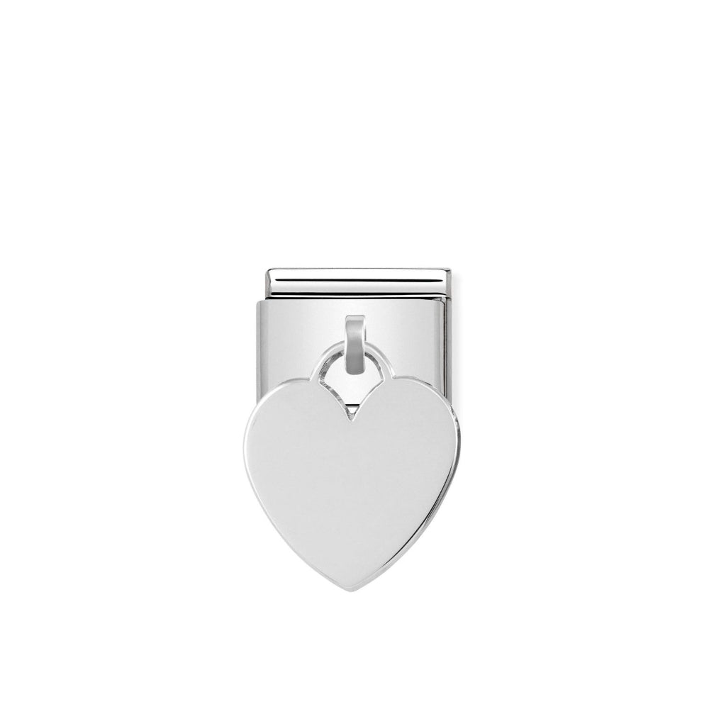 Nomination Silver Composable Classic Plates Steel and Pendant Heart Charm Image