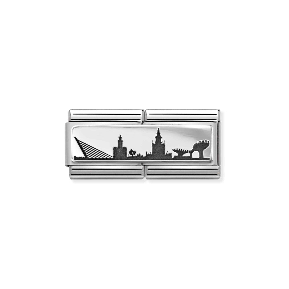 Nomination Silver Composable Classic Seville Skyline Double Link image