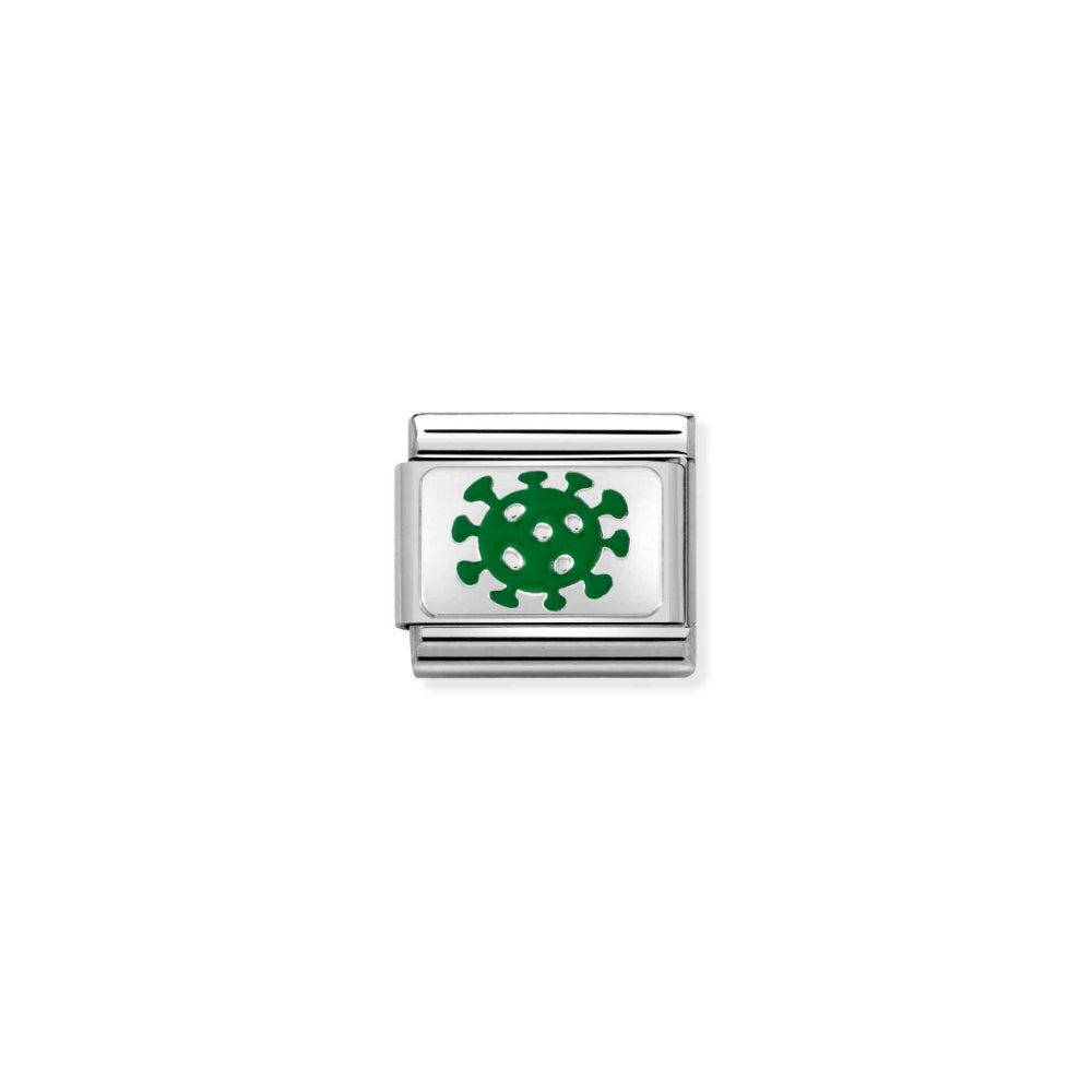 Nomination Silver Composable Classic Symbol Corona Virus Link image
