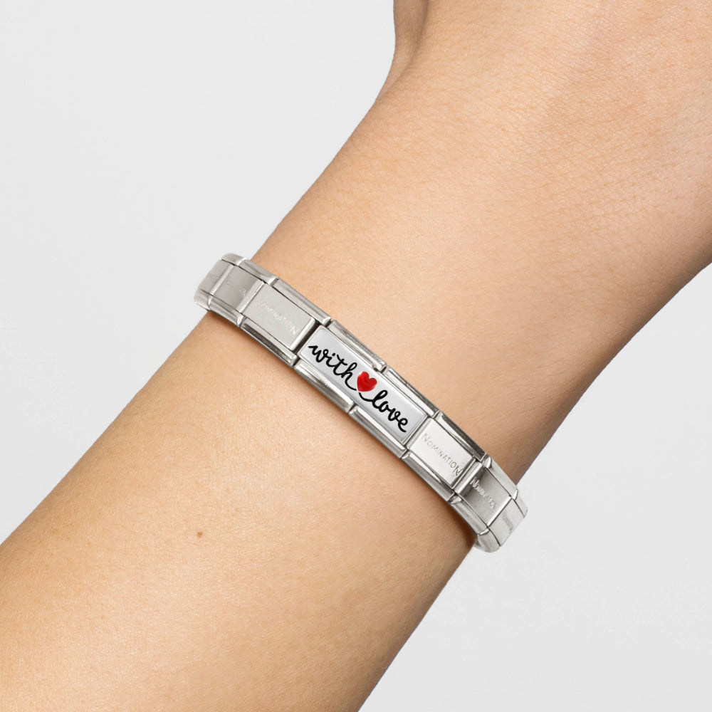 Nomination Silver Composable Double Classic Symbols Steel, Enamel with Heart Love Charm Image 2