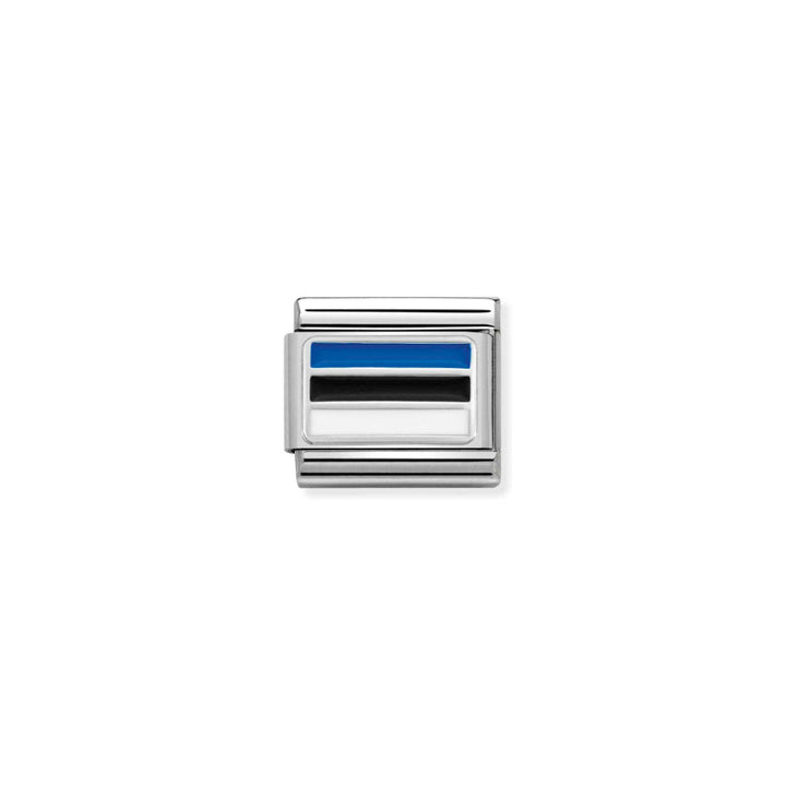 Nomination Silver Composable Estonian Estonia Flag Charm Link image