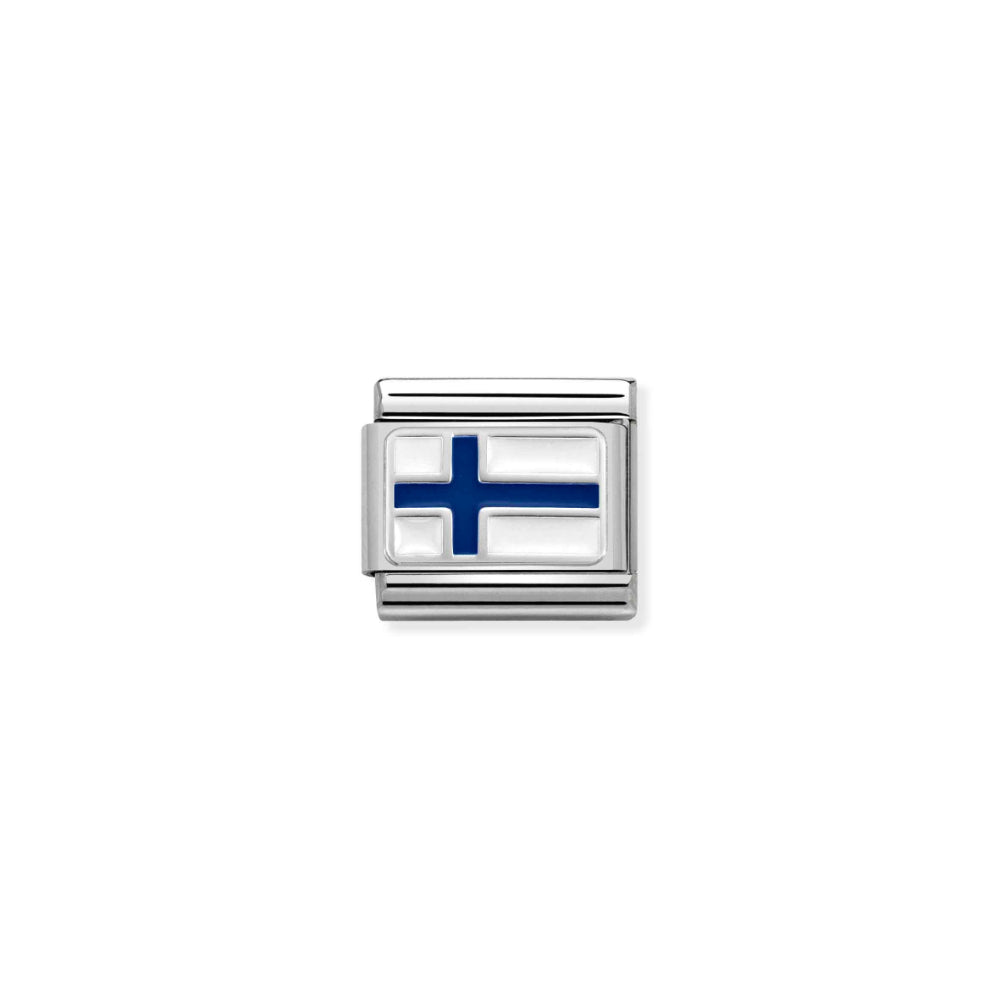 Nomination Silver Composable Finnish Flag Charm Link image