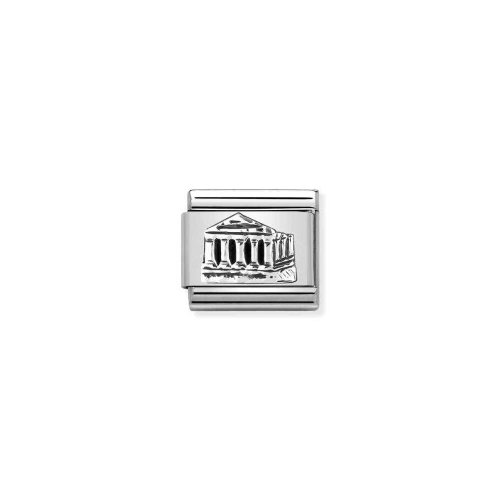 Nomination Silver Composable Greece Symbol Parthenon Charm Link image