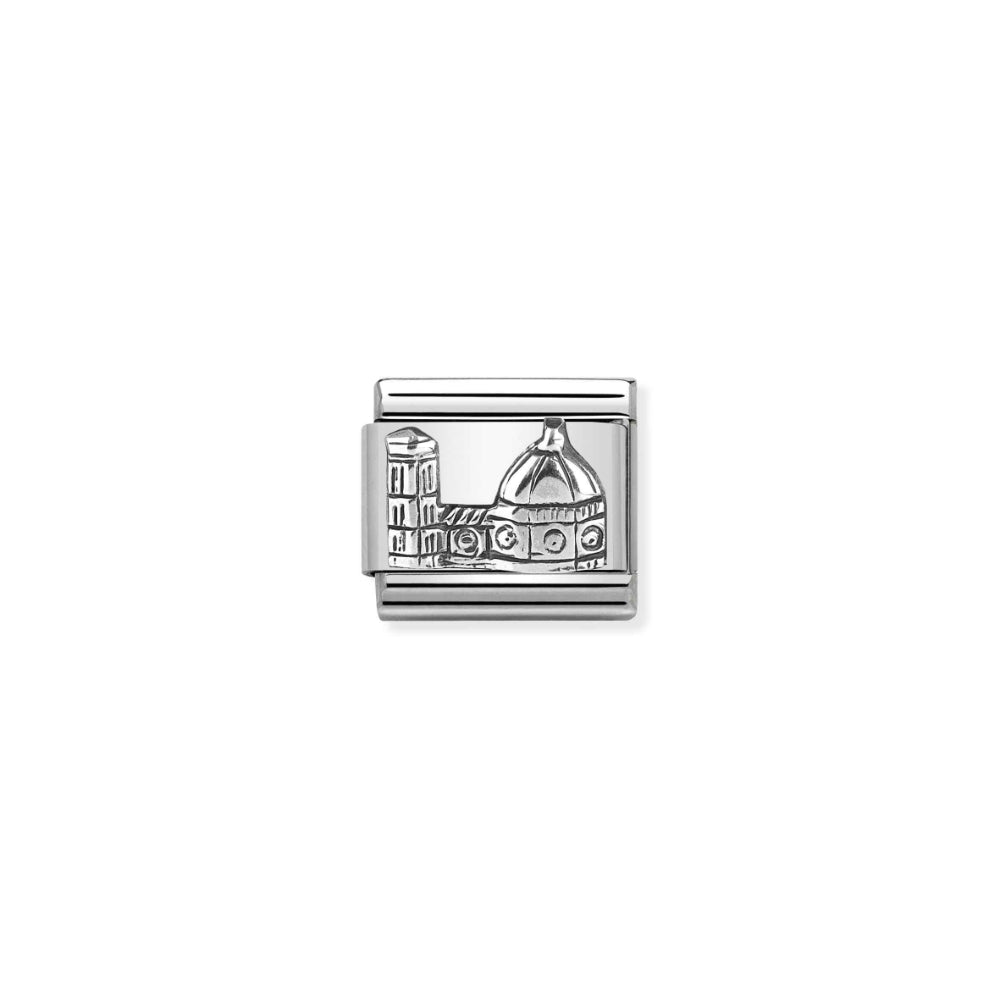 Nomination Silver Composable Italian Monument Relief Florence Duomo Charm Link image
