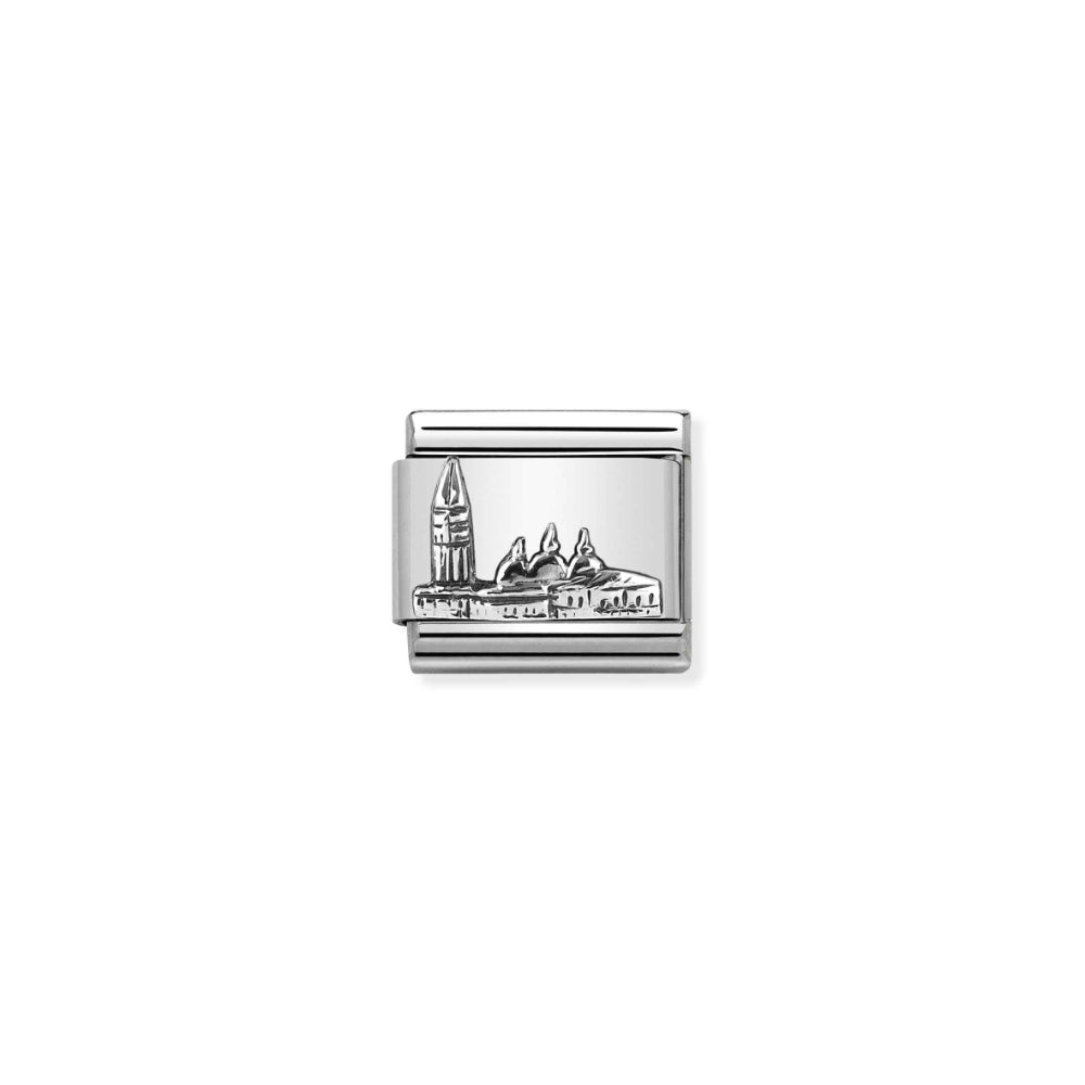 Nomination Silver Composable Italian Monument Relief St. Mark's Square Charm Link image