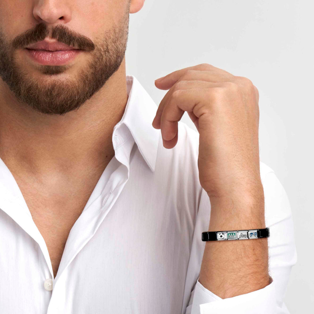 Nomination Silver Composable Jamaican Flag Charm Link image 3
