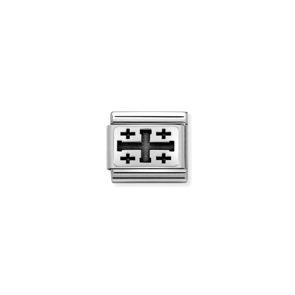 Nomination Silver Composable Jerusalem Cross Charm Link image