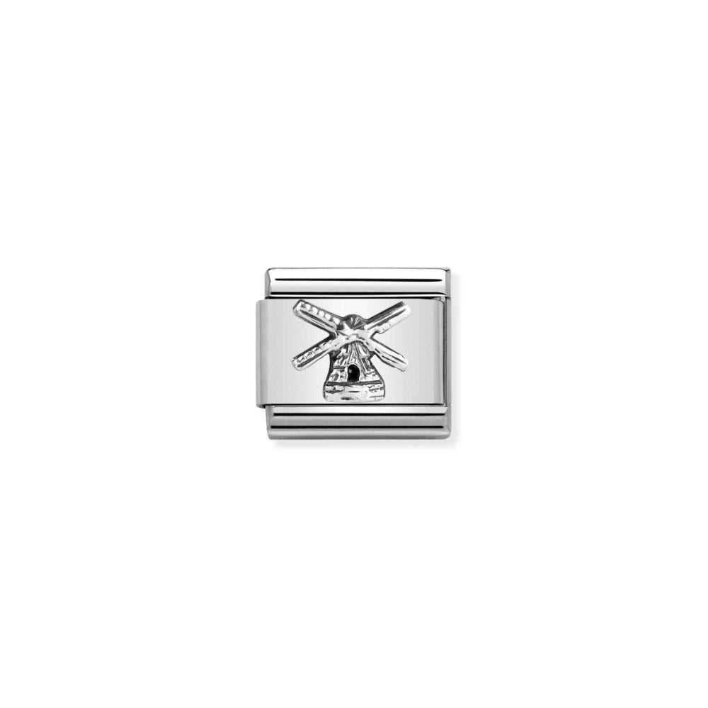 Nomination Silver Composable Monument Symbol Windmill Charm Link image