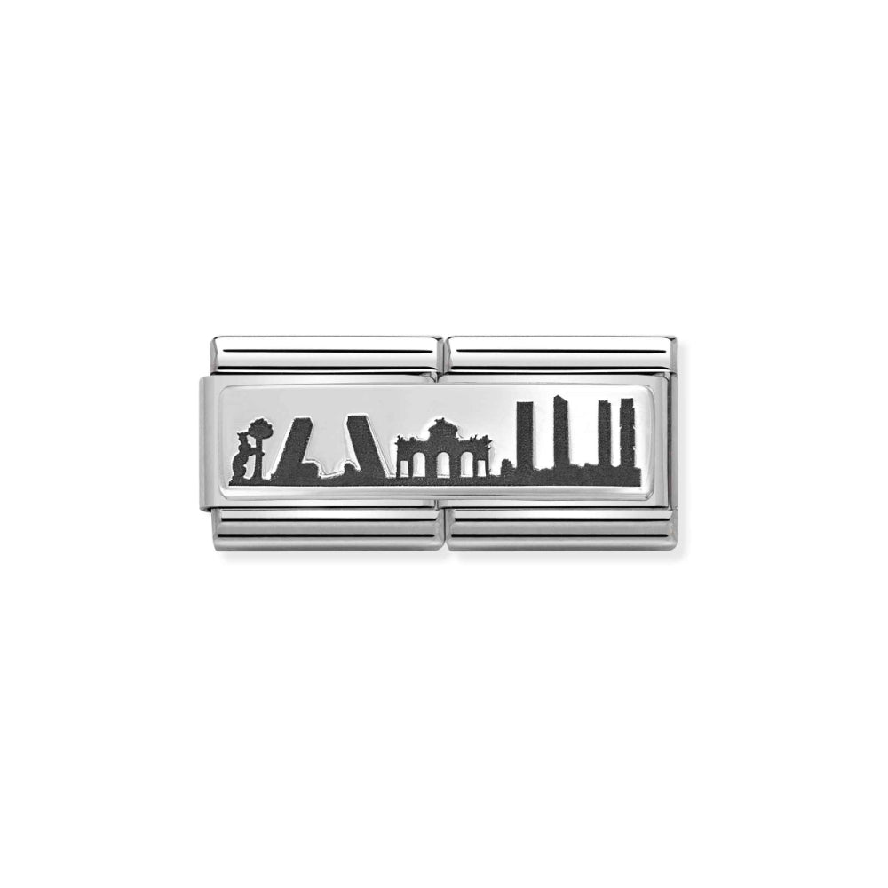 Nomination Silver Composable Oxidised Skyline Madrid Charm Link image