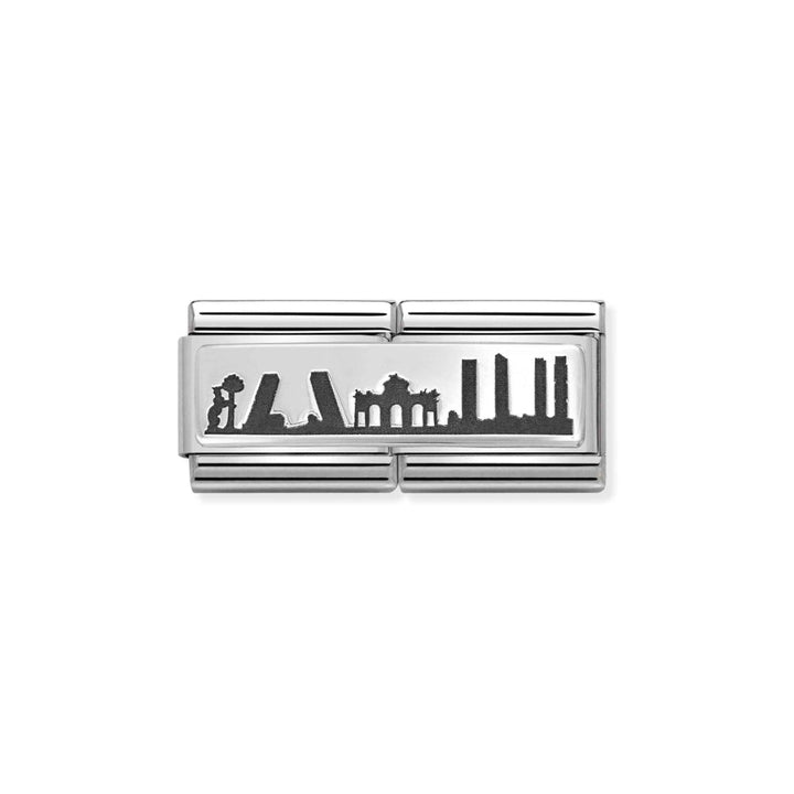 Nomination Silver Composable Oxidised Skyline Madrid Charm Link image