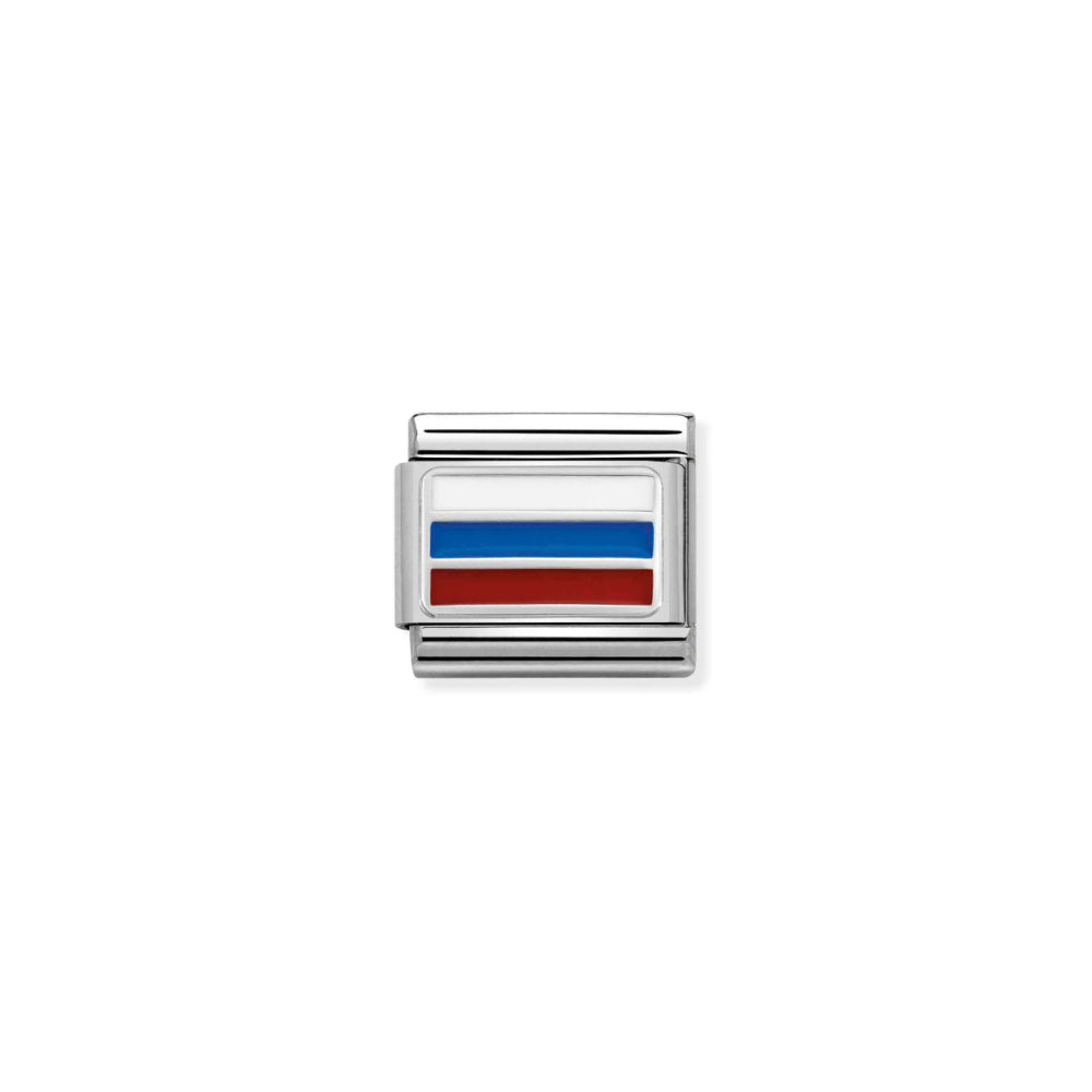 Nomination Silver Composable Russian Russia Flag Charm Link image