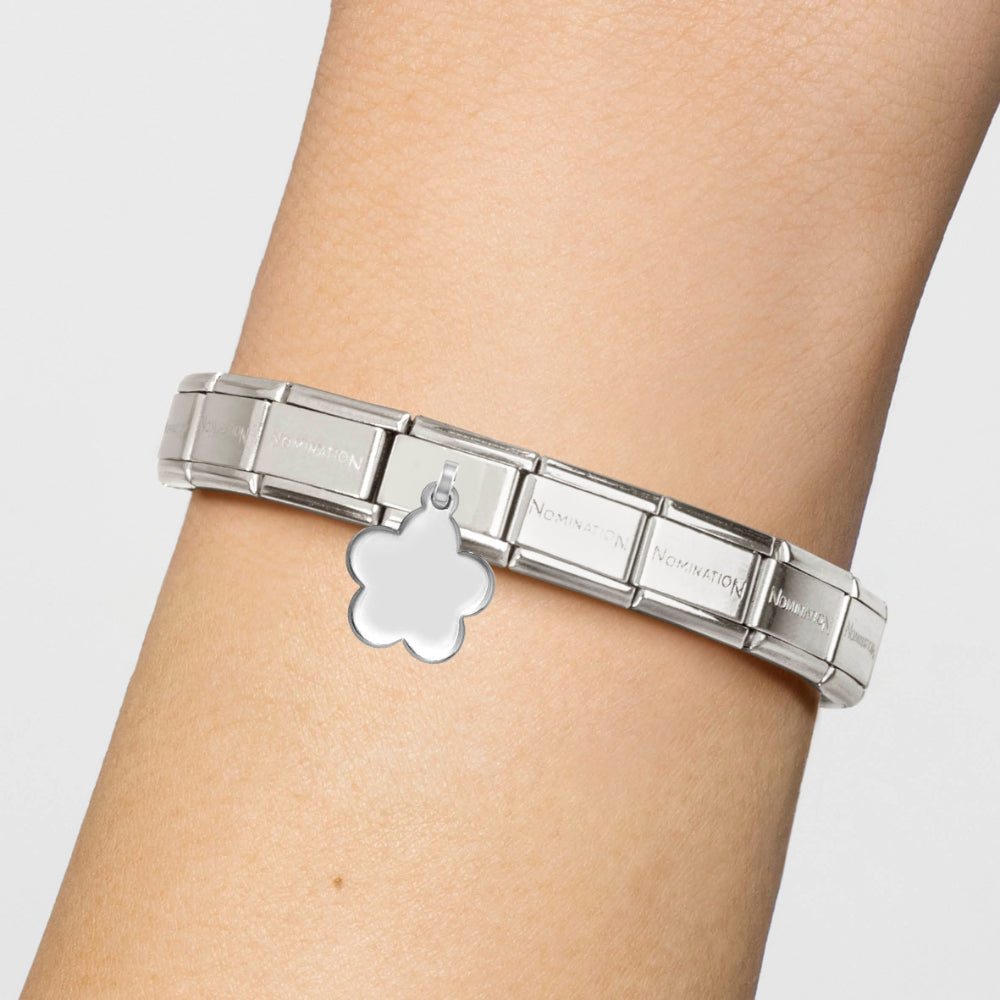 Nomination Silver Composable Symbol Flower Engraving Pendant Charm Link image 1