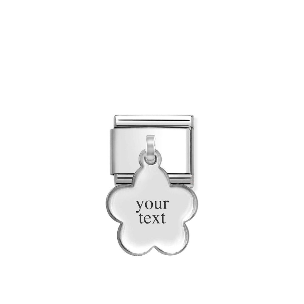 Nomination Silver Composable Symbol Flower Engraving Pendant Charm Link image 4