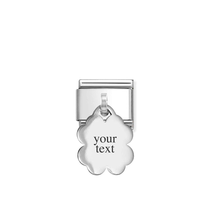 Nomination Silver Composable Symbol Four-Leaf Clover Engraving Pendant Charm Link image 4