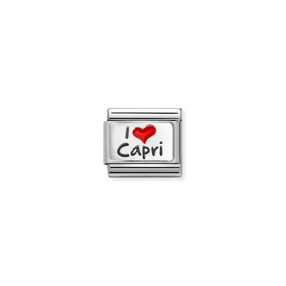 Nomination Silver Composable Text I Love Capri Charm Link image
