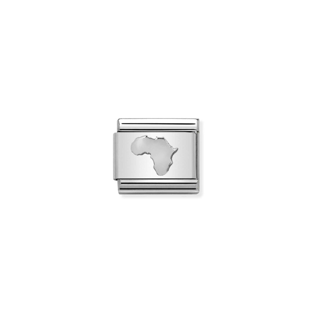 Nomination Silver Composable Travel Theme South Africa Map Charm Link image