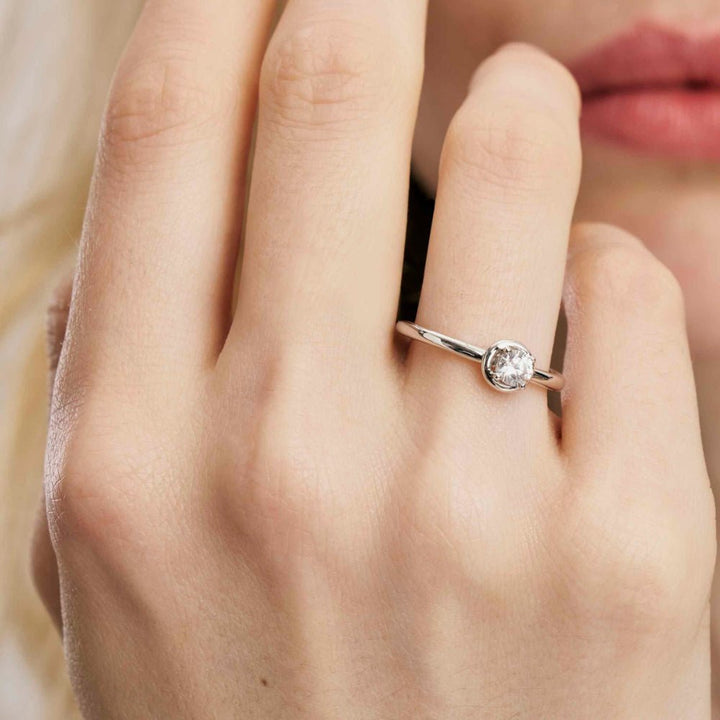 Nomination Silver Cosmiclove Cubic Zirconia Circle Ring - MococoNomination241700/0538033497556660Rings