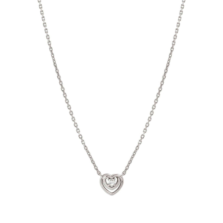 Nomination Silver Cosmiclove Cubic Zirconia Heart Necklace Image 4
