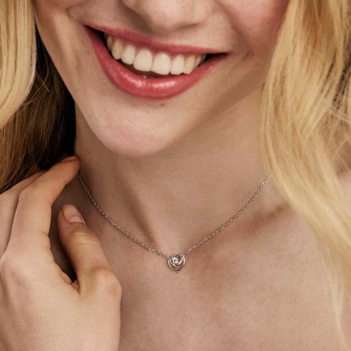 Nomination Silver Cosmiclove Cubic Zirconia Heart Necklace - MococoNomination241706/0048033497556820Necklaces