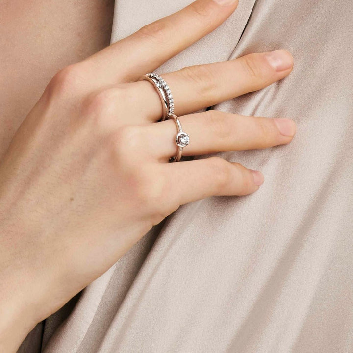 Nomination Silver Cosmiclove Cubic Zirconia Heart Ring - MococoNomination241700/0048033497556639Rings