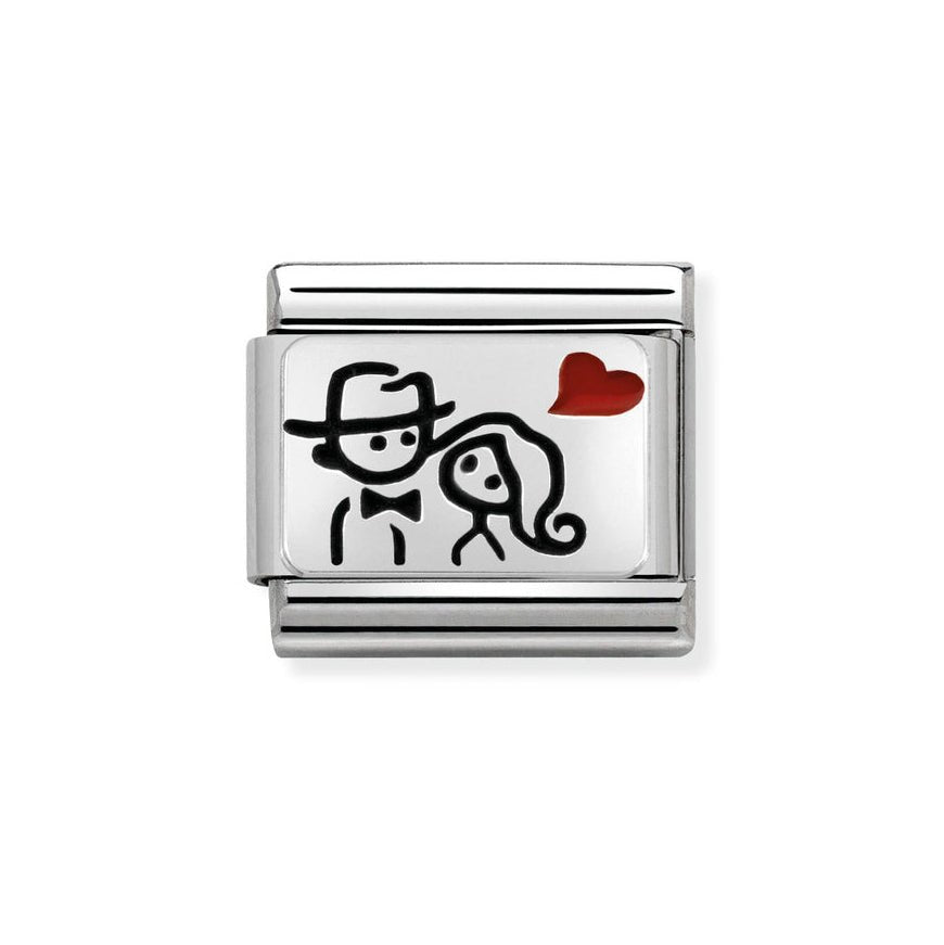 Nomination Silver Couple with Heart Charm - MococoNomination330208/108033497362735Charms and Links