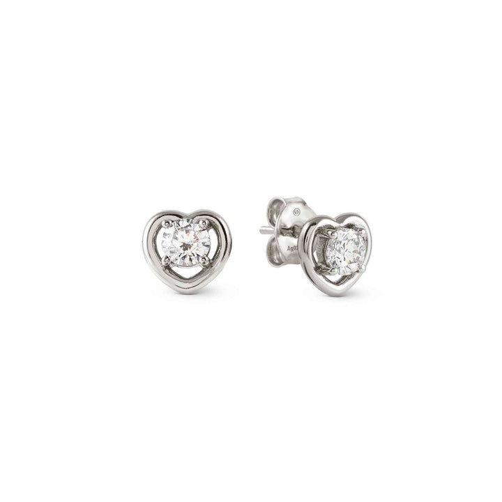 Nomination Silver Cubic Zirconia Heart Earrings - MococoNomination241710/0048033497556950Earrings