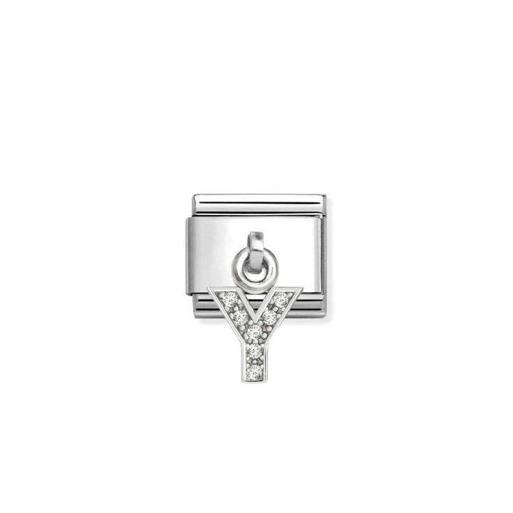 Nomination Silver Dangle Sparkle Letter Initial Charm - MococoNomination331818/258033497569219Charms