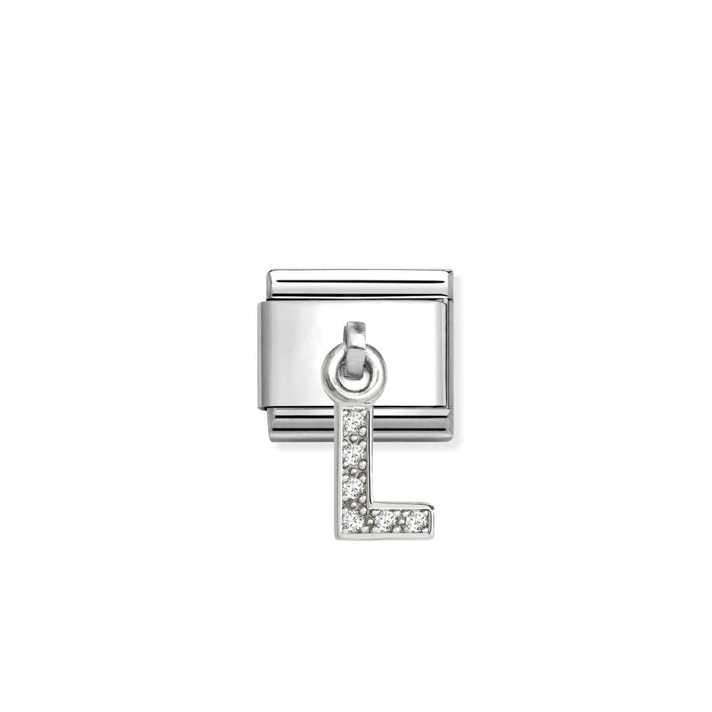 Nomination Silver Dangle Sparkle Letter Initial Charm - MococoNomination331818/128033497569080Charms