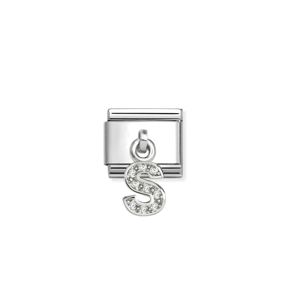 Nomination Silver Dangle Sparkle Letter Initial Charm - MococoNomination331818/198033497569158Charms