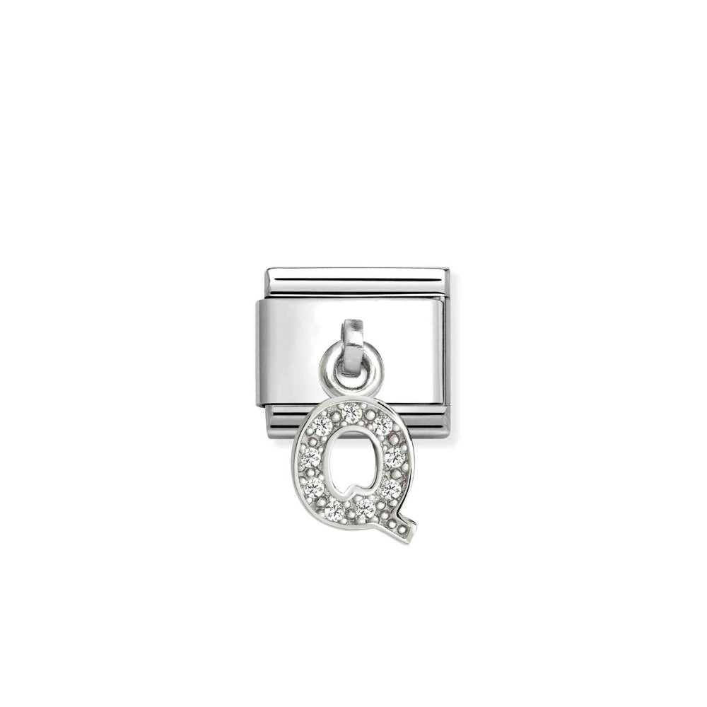 Nomination Silver Dangle Sparkle Letter Initial Charm - MococoNomination331818/178033497569134Charms