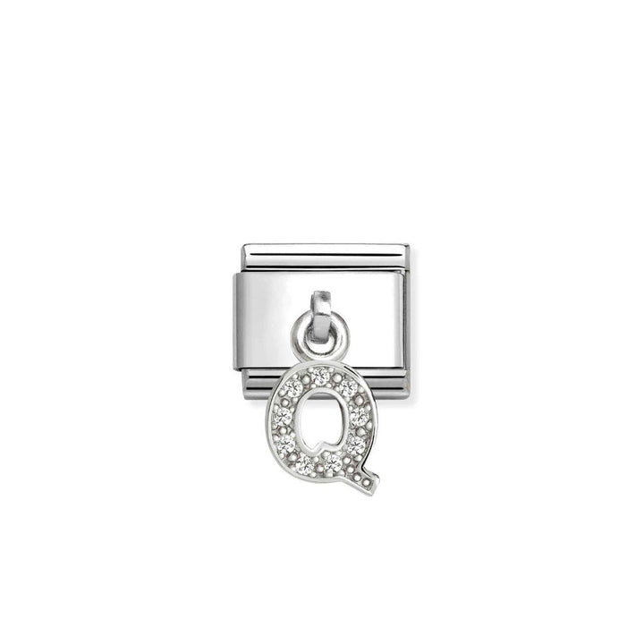 Nomination Silver Dangle Sparkle Letter Initial Charm - MococoNomination331818/178033497569134Charms