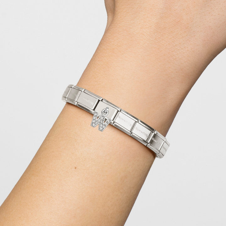 Nomination Silver Dangle Sparkle Letter Initial Charm - MococoNomination331818/238033497569196Charms