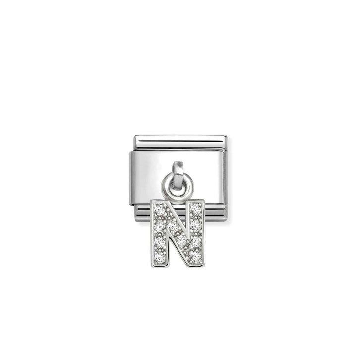 Nomination Silver Dangle Sparkle Letter Initial Charm - MococoNomination331818/148033497569103Charms