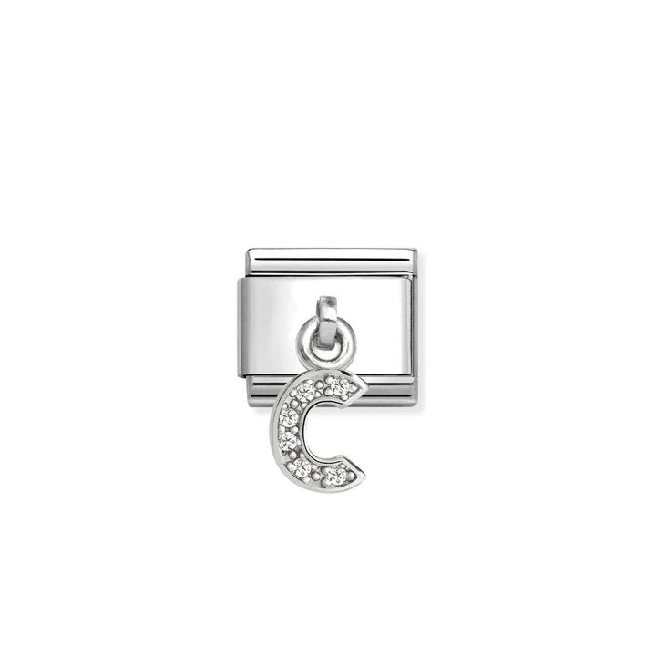 Nomination Silver Dangle Sparkle Letter Initial Charm - MococoNomination331818/038033497568991Charms