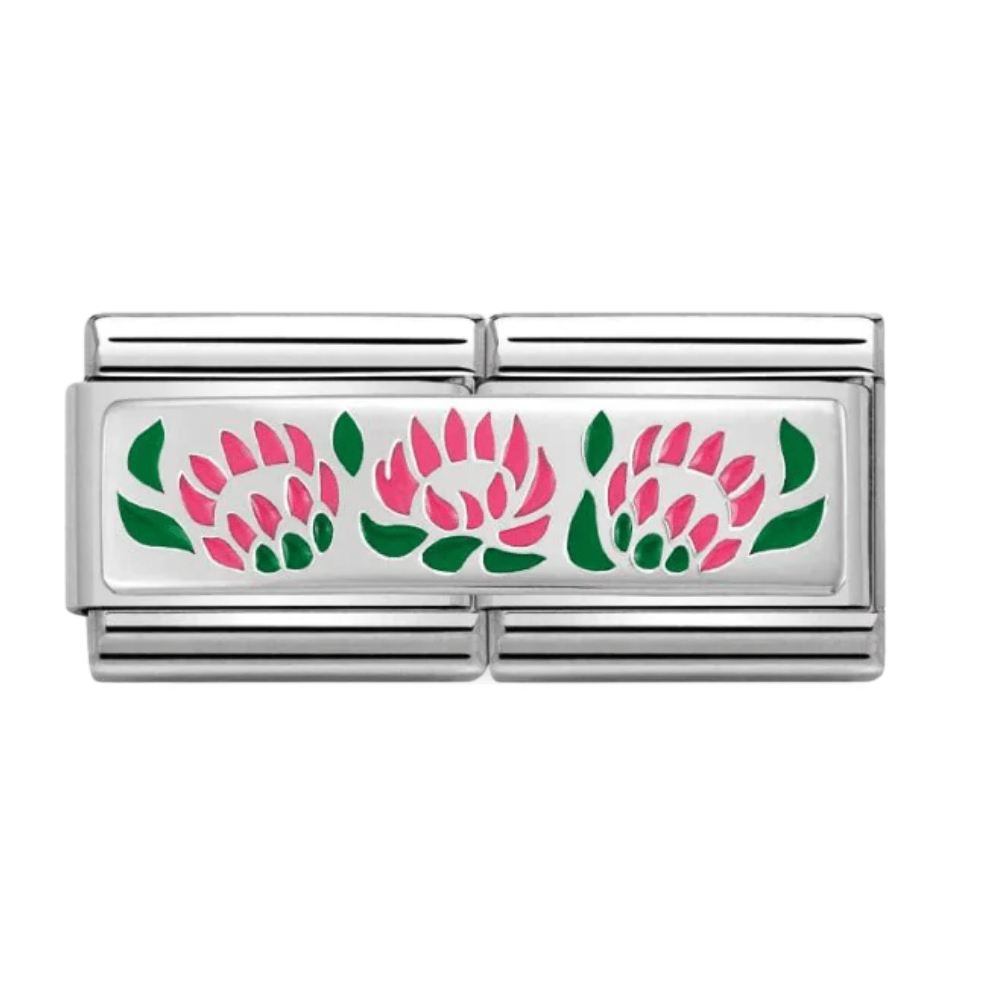Nomination Silver Double 3 Protea Flowers Charm - MococoNomination330721/078033497464170Charms