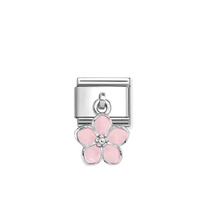 Nomination Silver Enamel Pink Flower Charm - MococoNomination331805/238033497580658Charms
