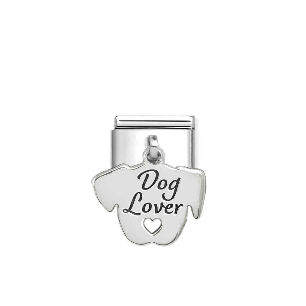 Nomination Silver Engraved Composable Classic (IC) In Steel and Dog Lover Face Charm Image