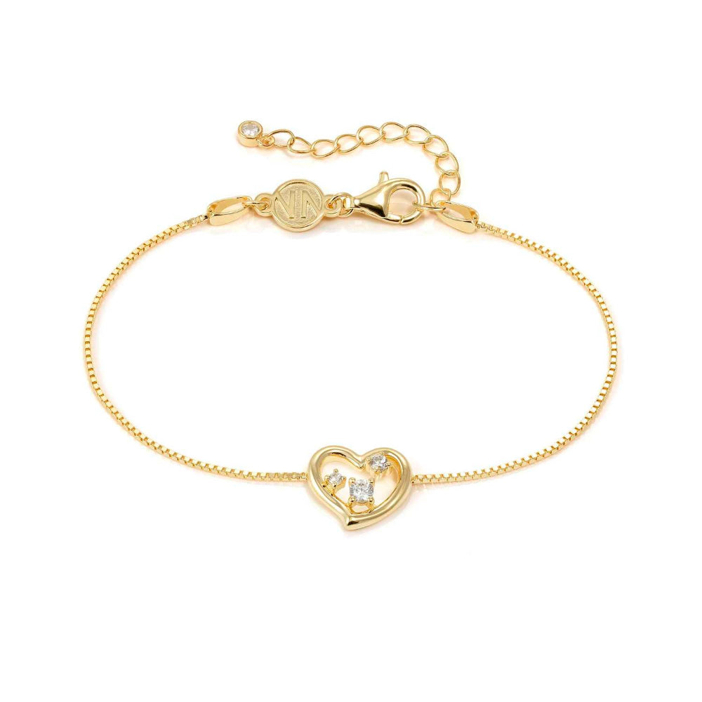 Nomination Silver Gold Dreams Beats Cubic Zirconia Heart Bracelet Image