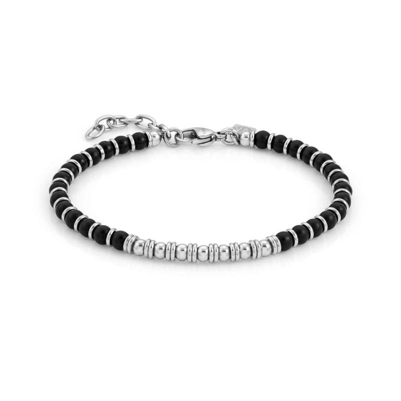 Nomination Silver Instinct Black Onyx Bead Bracelet - MococoNomination027902/0448033497464088Bracelets