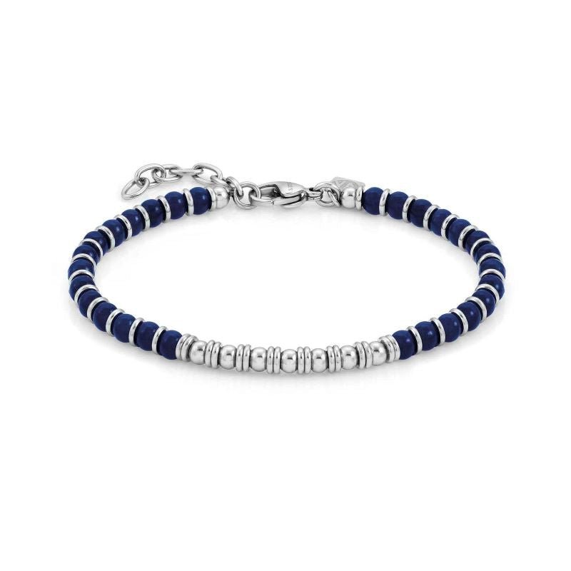 Nomination Silver Instinct Blue Agate Beaded Bracelet - MococoNomination027902/0438033497464071Bracelets