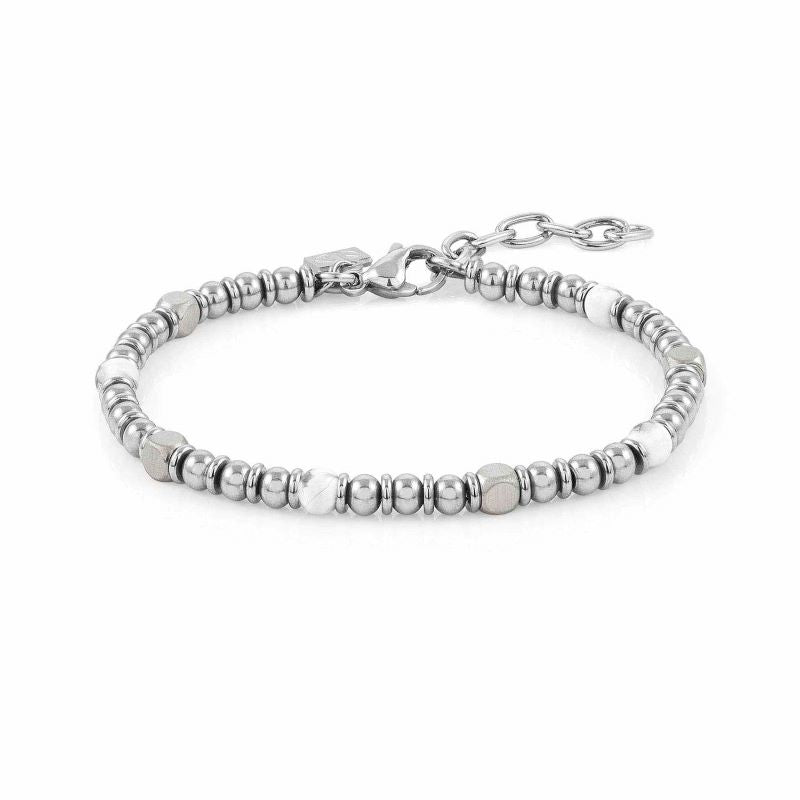Nomination Silver Instinct White Agate Beaded Bracelet - MococoNomination027905/0428033497485861Bracelets