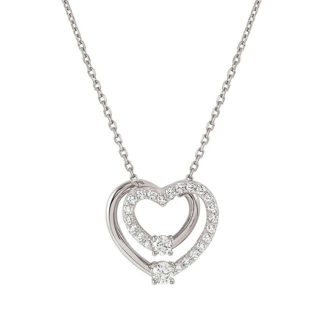 Nomination Silver Large Heart Cubic Zirconia Necklace - MococoNomination241709/0048033497556936Necklaces