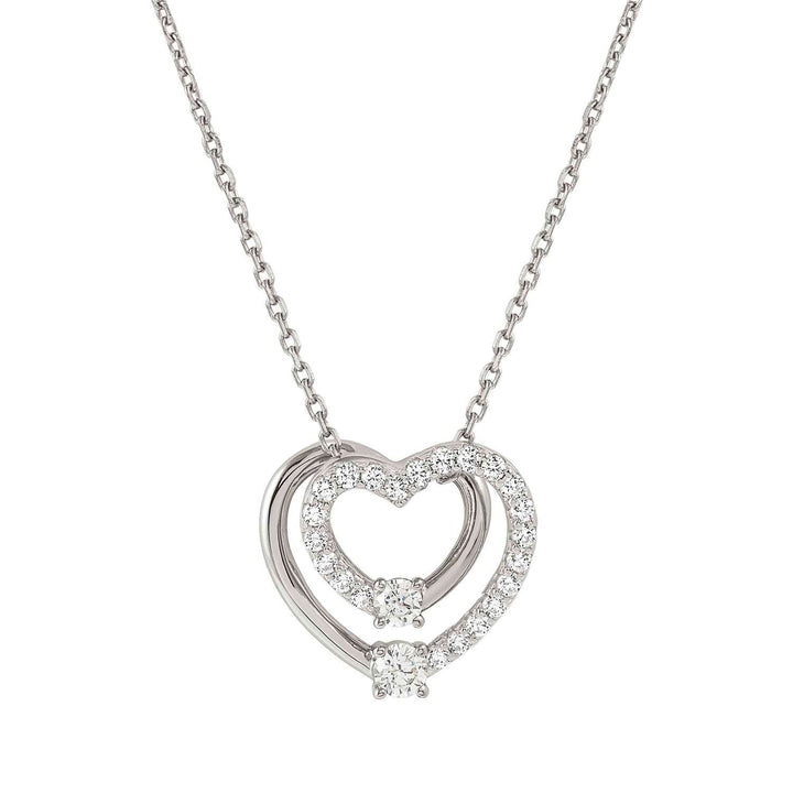 Nomination Silver Large Heart Cubic Zirconia Necklace - MococoNomination241709/0048033497556936Necklaces