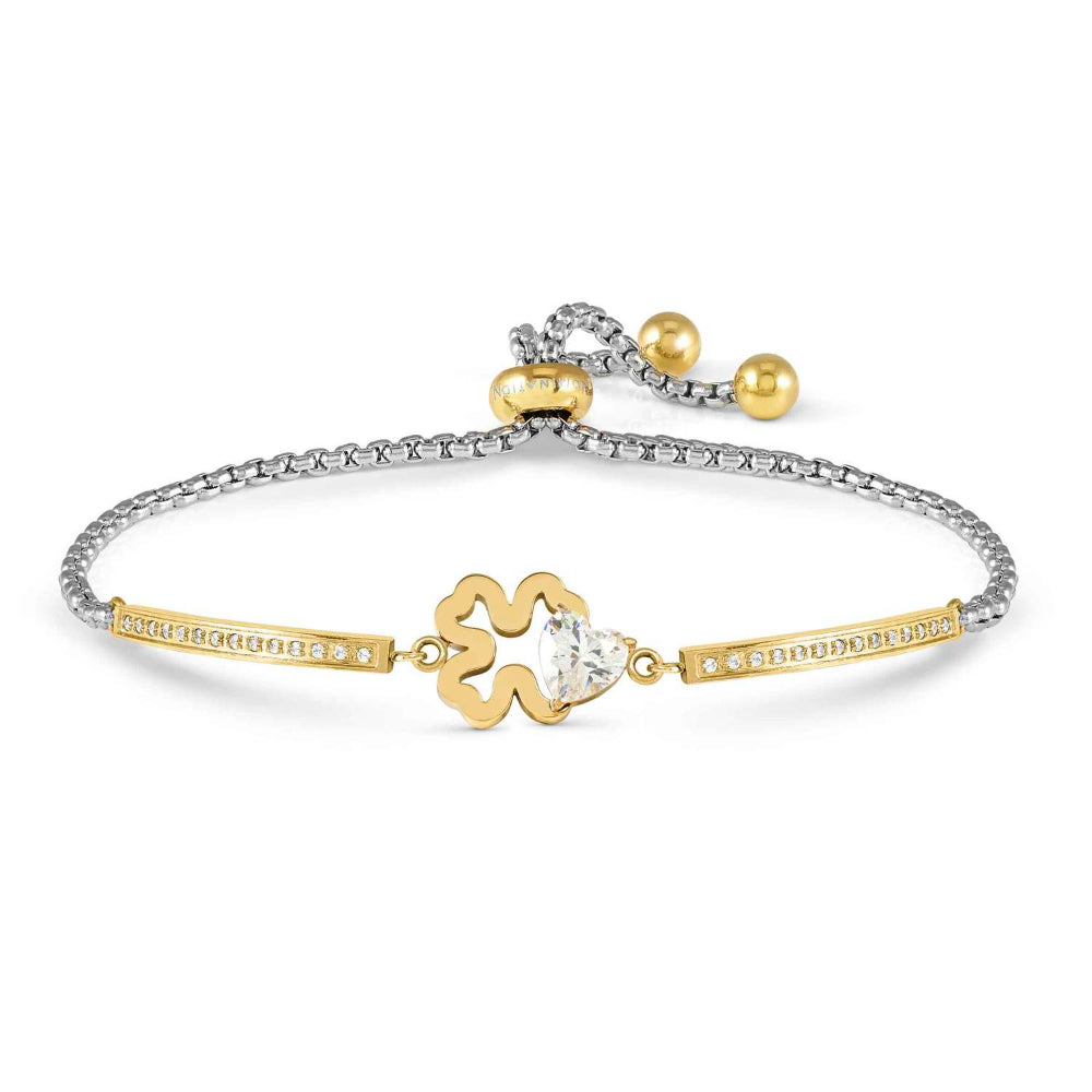 Nomination Silver Milleluci Ed Ricco Four-Leaf Cubic Zirconia Bracelet Image