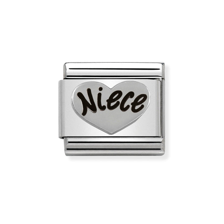 Nomination Classic Silver Niece Heart Charm Starter Bracelet Links