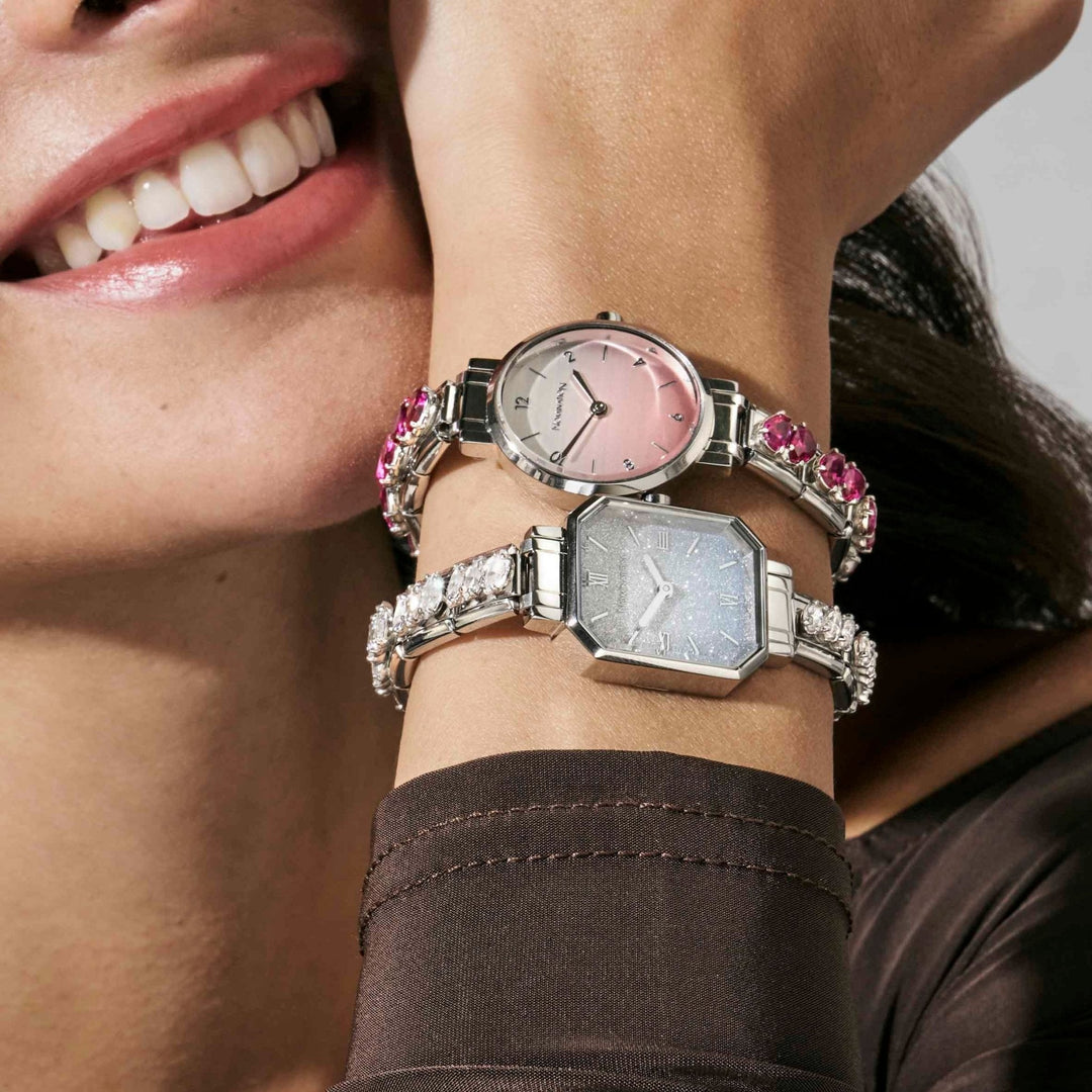 Nomination Silver Oval Pastel Blue Stainless Steel Women&