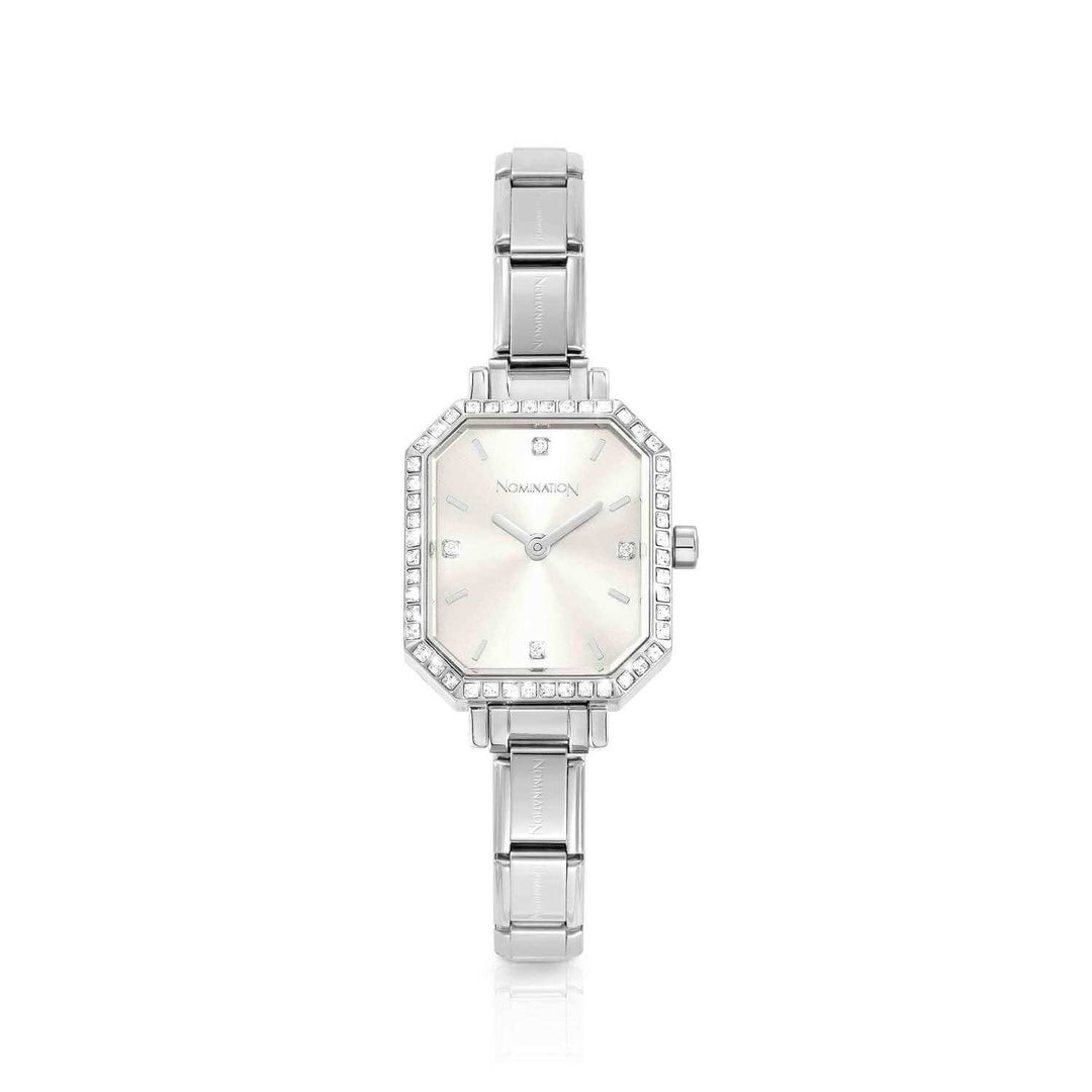 Nomination Silver Paris Rectangular Dial CZ Watch - MococoNomination076036/0178033497521316Watches and Accessories